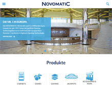 Tablet Screenshot of novomatic.com